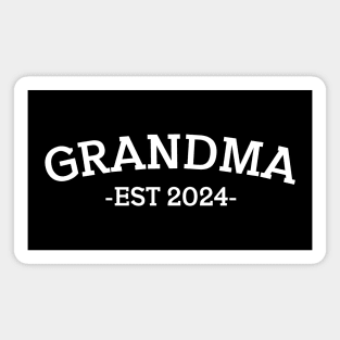 First-Time Grandma 2024 Tee - Celebratory Grandparent Shirt Magnet